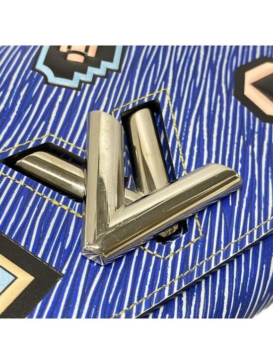 Louis Vuitton Wallet Twist Portefeuille Chain Blue Leather - Picture 11 of 13